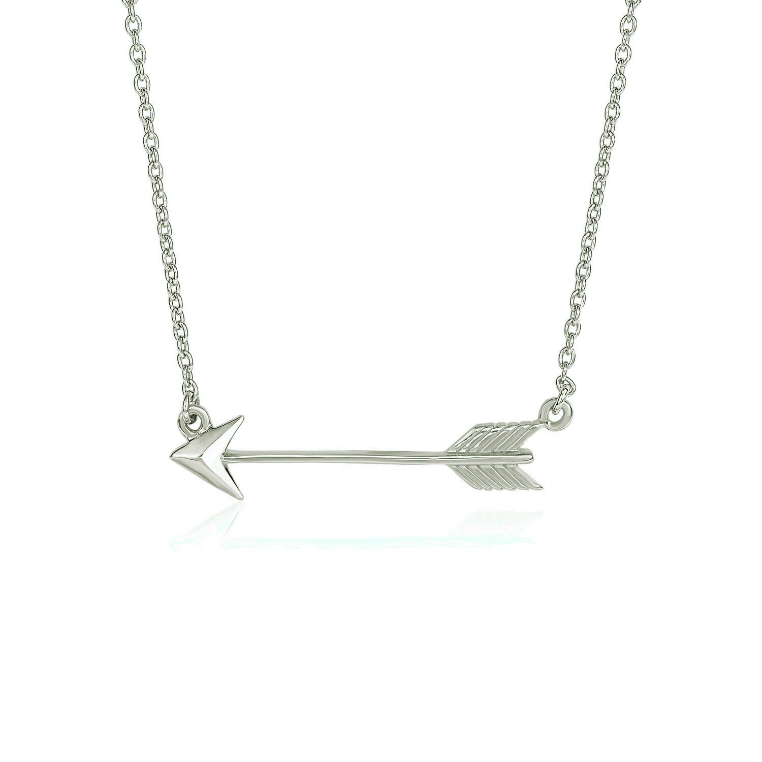 Size: 18'' - Necklace with Arrow in Sterling Silver