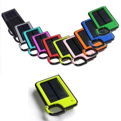 Color: black - Clip-on Tag Along Solar Charger For Your Smartphone