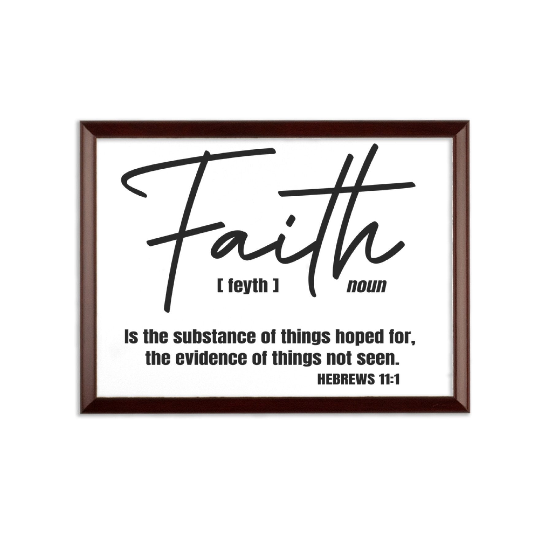 Decorative Wall Art - Faith Graphic Plaque