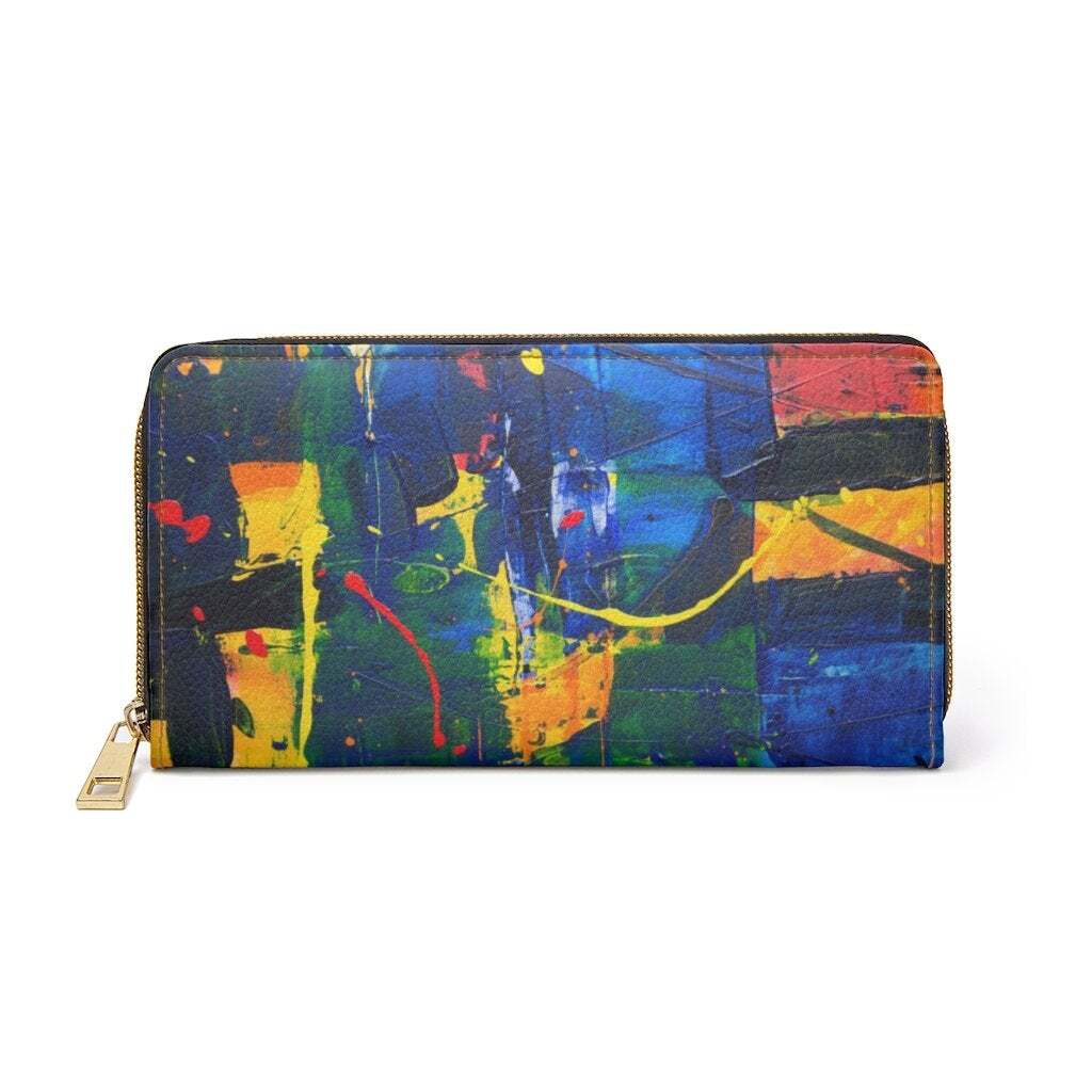 Uniquely You Womens Wallet - Zip Purse / Multicolor  Paint