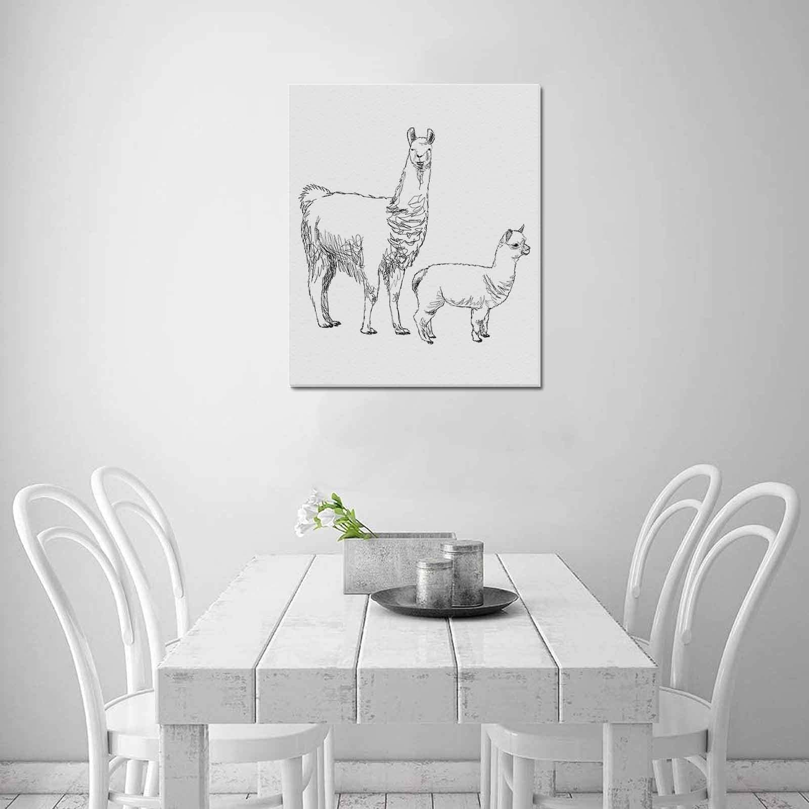 Uniquely You Wall Art / Llama  Frame Canvas Print 20"x24"