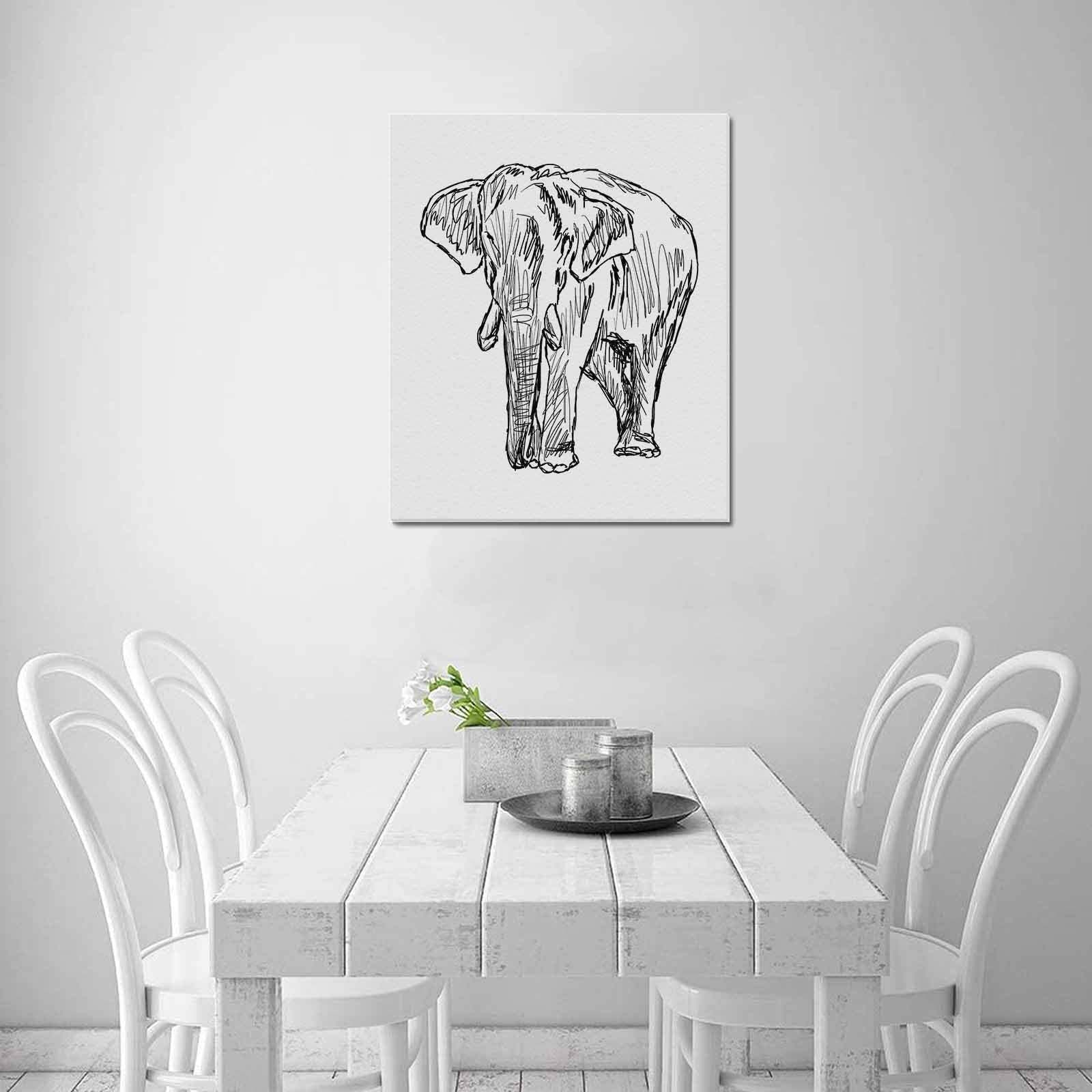 Uniquely You Wall Art / Elephant  Frame Canvas Print 20"x24"