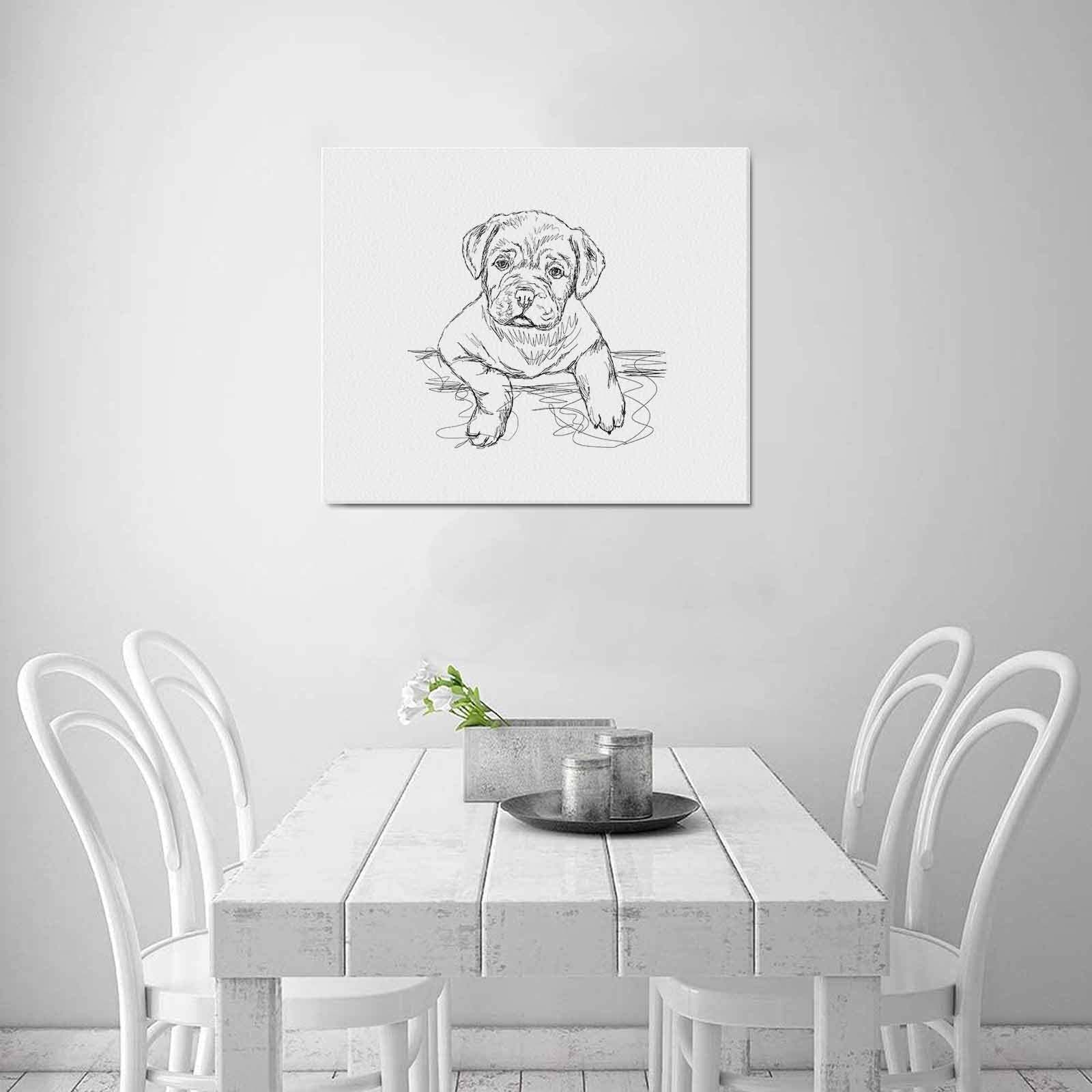 Uniquely You Wall Art / Cute Dog  Frame Canvas Print 24"x20"